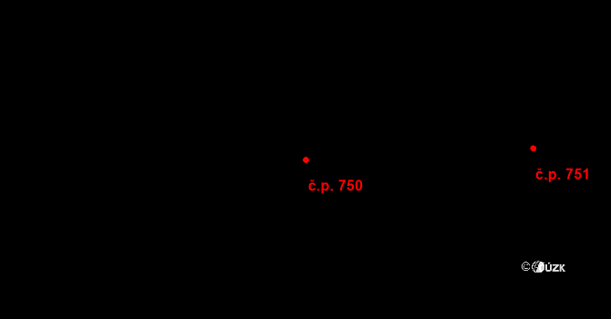 Libina 750 na parcele st. 5403 v KÚ Horní Libina, Katastrální mapa