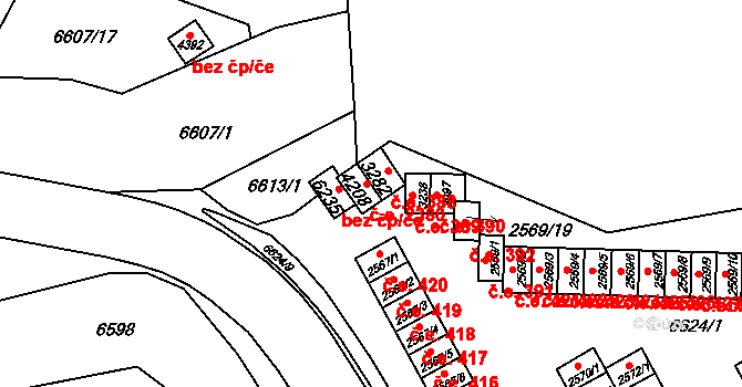Žatec 2380 na parcele st. 4208 v KÚ Žatec, Katastrální mapa