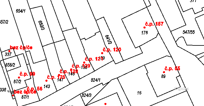 Unčín 120, Krupka na parcele st. 139 v KÚ Unčín u Krupky, Katastrální mapa