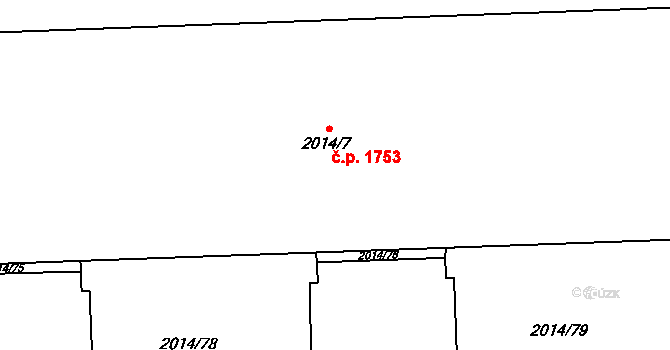 Chodov 1753, Praha na parcele st. 2014/7 v KÚ Chodov, Katastrální mapa
