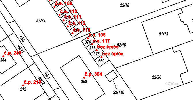 Nedvědice 42164508 na parcele st. 378 v KÚ Nedvědice pod Pernštejnem, Katastrální mapa