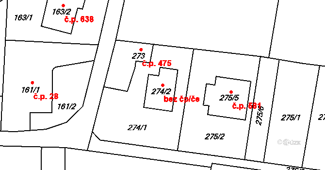 Kobeřice 48124508 na parcele st. 274/2 v KÚ Kobeřice ve Slezsku, Katastrální mapa