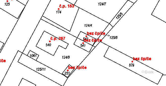 Františkovy Lázně 48888508 na parcele st. 541 v KÚ Horní Lomany, Katastrální mapa