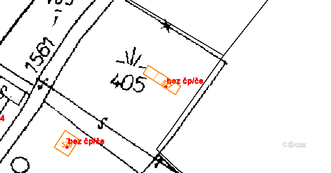 Horní Ředice 98930508 na parcele st. 577 v KÚ Horní Ředice, Katastrální mapa