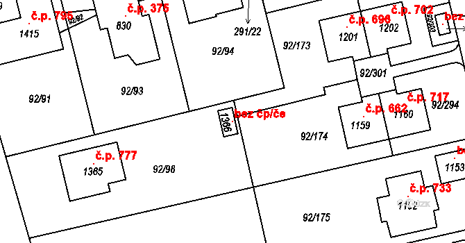 Nučice 99479508 na parcele st. 1366 v KÚ Nučice u Rudné, Katastrální mapa