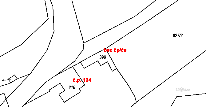 Cheb 120256509 na parcele st. 399 v KÚ Starý Hrozňatov, Katastrální mapa