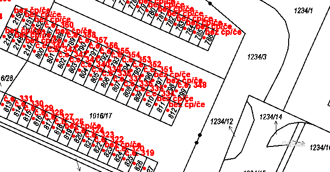 Mariánské Lázně 48920509 na parcele st. 798 v KÚ Úšovice, Katastrální mapa