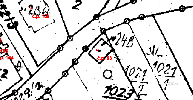 Chodská Lhota 53 na parcele st. 248 v KÚ Chodská Lhota, Katastrální mapa