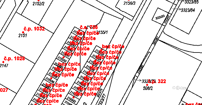 Mikulov 333,343 na parcele st. 2155/23 v KÚ Mikulov na Moravě, Katastrální mapa