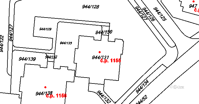 Šumbark 1155, Havířov na parcele st. 944/131 v KÚ Šumbark, Katastrální mapa