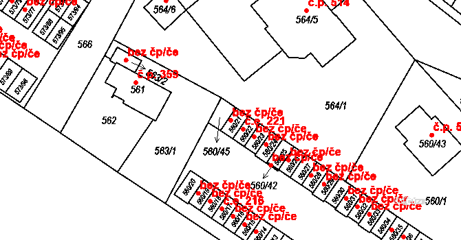 Novosedlice 39149510 na parcele st. 560/21 v KÚ Novosedlice, Katastrální mapa