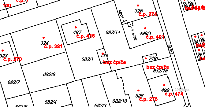 Česká Třebová 39404510 na parcele st. 1221 v KÚ Parník, Katastrální mapa