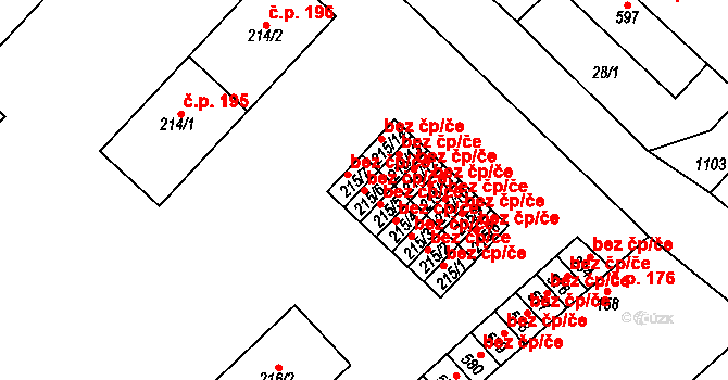 Horní Počaply 41289510 na parcele st. 215/6 v KÚ Horní Počaply, Katastrální mapa