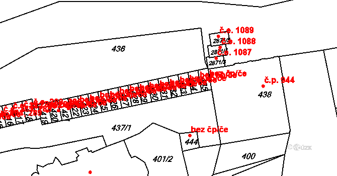 Děčín 42522510 na parcele st. 431 v KÚ Děčín, Katastrální mapa