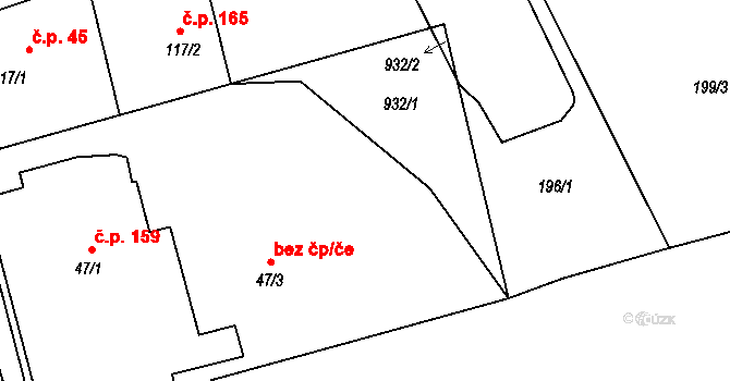 Zbečno 49309510 na parcele st. 47/3 v KÚ Zbečno, Katastrální mapa