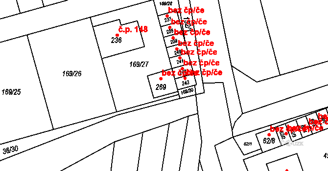 Hoštice-Heroltice 54360510 na parcele st. 269 v KÚ Heroltice, Katastrální mapa