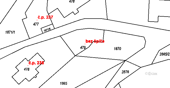 Markvartice 101072511 na parcele st. 479 v KÚ Markvartice u Děčína, Katastrální mapa