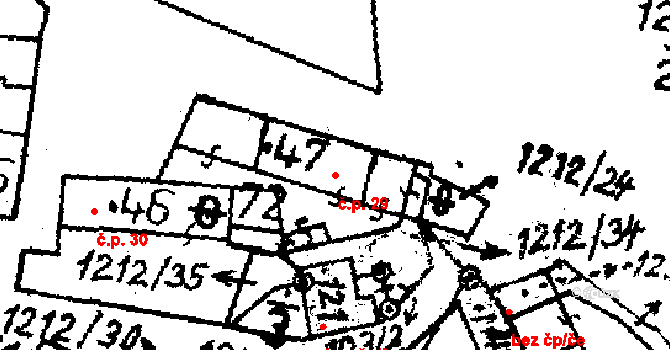 Řesanice 29, Kasejovice na parcele st. 47 v KÚ Řesanice, Katastrální mapa
