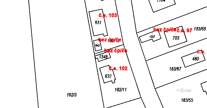 Svojetice 107420511 na parcele st. 1348 v KÚ Svojetice, Katastrální mapa