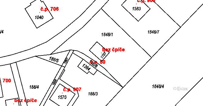 Rtyně v Podkrkonoší 121409511 na parcele st. 1707 v KÚ Rtyně v Podkrkonoší, Katastrální mapa