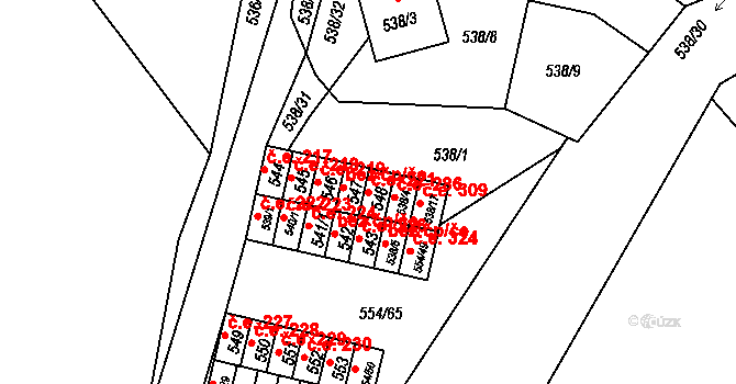 Postoloprty 221 na parcele st. 548 v KÚ Postoloprty, Katastrální mapa