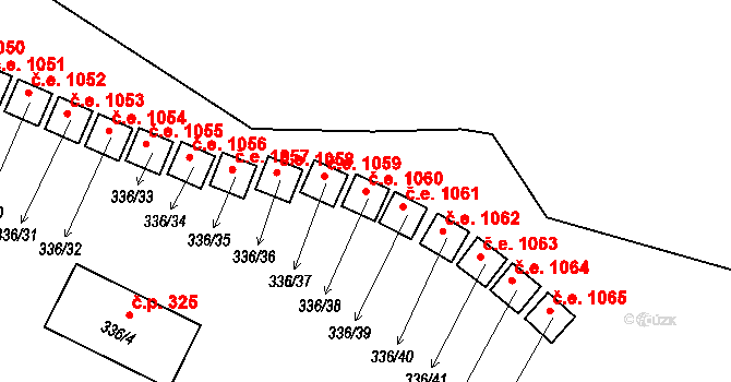 Květušín 1060, Polná na Šumavě na parcele st. 336/38 v KÚ Polná na Šumavě, Katastrální mapa