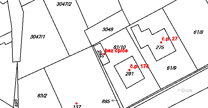 Čermná nad Orlicí 38469511 na parcele st. 292 v KÚ Malá Čermná nad Orlicí, Katastrální mapa