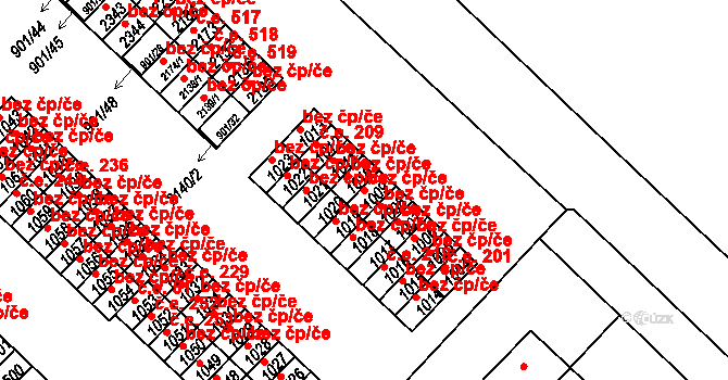 Pacov 39262511 na parcele st. 1009 v KÚ Pacov, Katastrální mapa