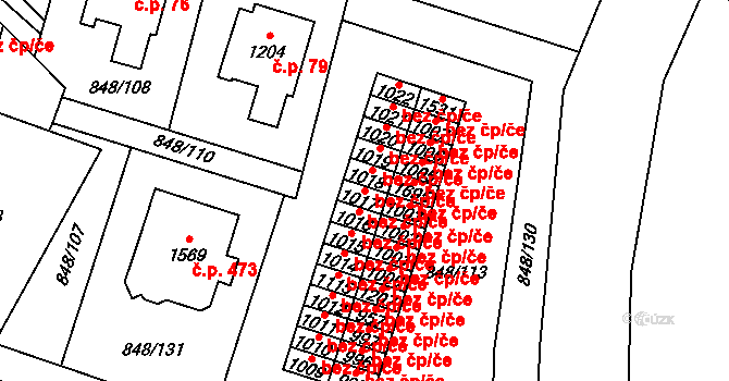 Vsetín 39560511 na parcele st. 1017 v KÚ Rokytnice u Vsetína, Katastrální mapa