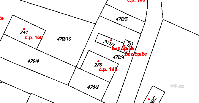 Žďár nad Metují 41254511 na parcele st. 241/1 v KÚ Žďár nad Metují, Katastrální mapa