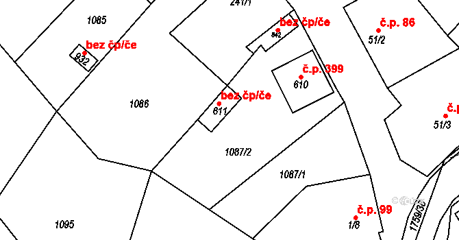 Jevišovice 47463511 na parcele st. 611 v KÚ Jevišovice, Katastrální mapa
