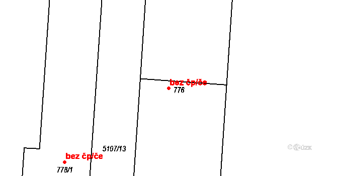 Hrušovany nad Jevišovkou 47764511 na parcele st. 776 v KÚ Hrušovany nad Jevišovkou, Katastrální mapa