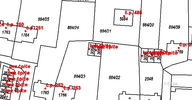 Trutnov 48525511 na parcele st. 3059 v KÚ Trutnov, Katastrální mapa