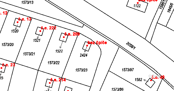 Třebechovice pod Orebem 48832511 na parcele st. 2424 v KÚ Třebechovice pod Orebem, Katastrální mapa