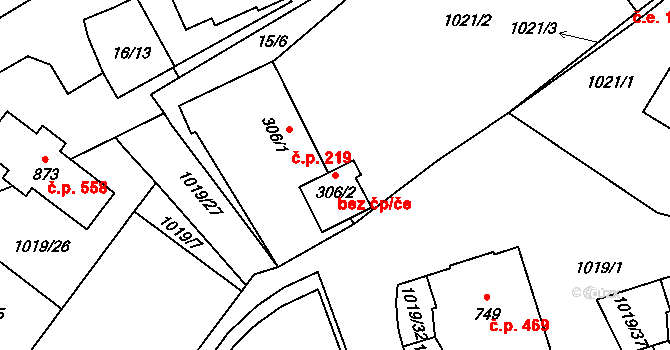 Zlín 50370511 na parcele st. 306/2 v KÚ Kudlov, Katastrální mapa