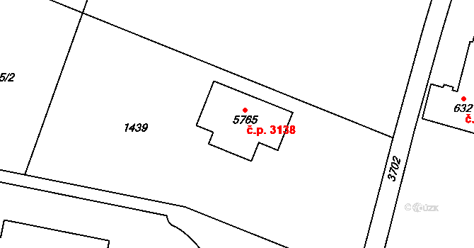 Dvůr Králové nad Labem 3138 na parcele st. 5765 v KÚ Dvůr Králové nad Labem, Katastrální mapa