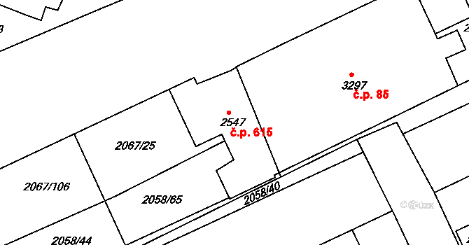 Náchod 615, Katastrální mapa