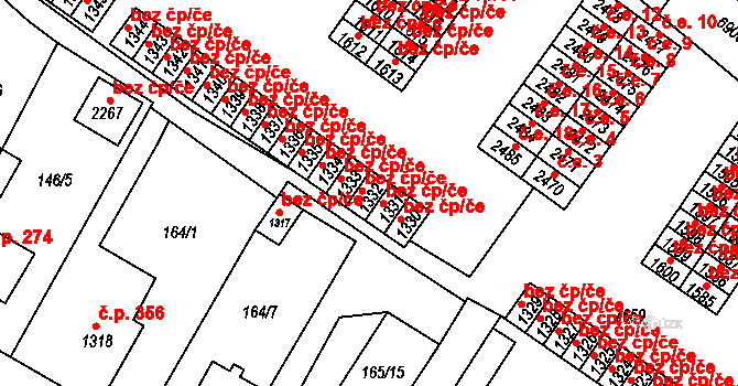 Telč 39678512 na parcele st. 1332 v KÚ Telč, Katastrální mapa