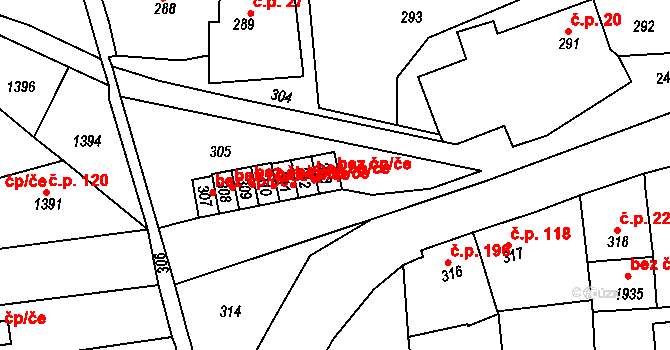 Kladno 44416512 na parcele st. 313 v KÚ Motyčín, Katastrální mapa