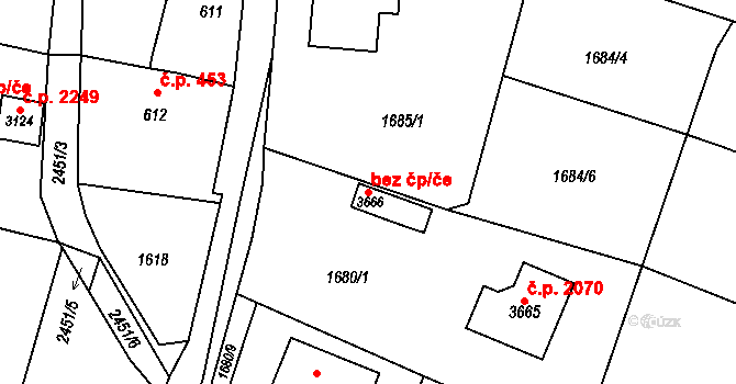 Hořice 45689512 na parcele st. 3666 v KÚ Hořice v Podkrkonoší, Katastrální mapa
