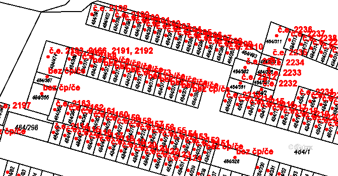 Podlesí 2176,2181, Havířov na parcele st. 484/378 v KÚ Bludovice, Katastrální mapa