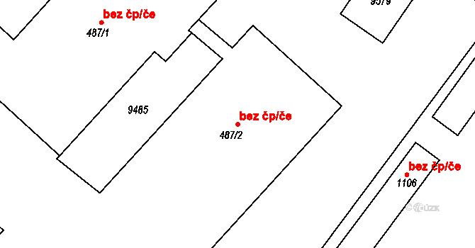 Slavonice 48895512 na parcele st. 487/2 v KÚ Slavonice, Katastrální mapa