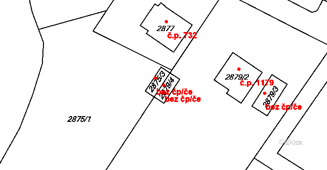Orlová 49097512 na parcele st. 2879/4 v KÚ Poruba u Orlové, Katastrální mapa