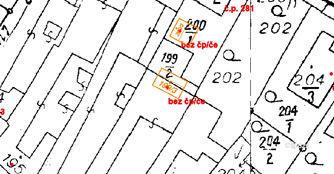 Chvalovice 94805512 na parcele st. 199/3 v KÚ Chvalovice, Katastrální mapa