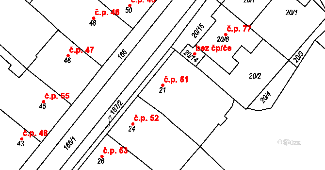 Nejdek 51, Lednice na parcele st. 21 v KÚ Nejdek u Lednice, Katastrální mapa