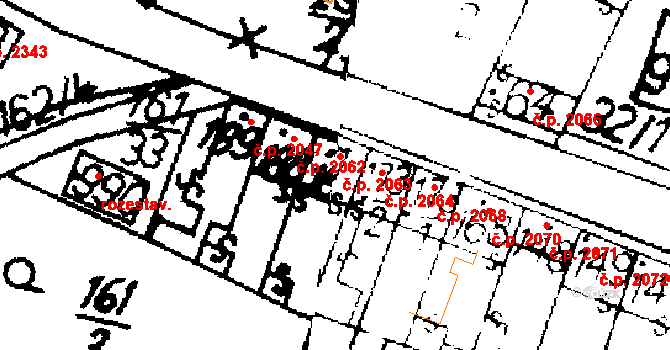 Podlusky 2063, Roudnice nad Labem na parcele st. 187 v KÚ Podlusky, Katastrální mapa