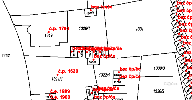 Teplice 39148513 na parcele st. 1320/3 v KÚ Teplice, Katastrální mapa