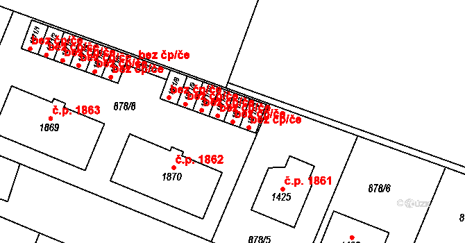 Nový Bydžov 40287513 na parcele st. 1871/12 v KÚ Nový Bydžov, Katastrální mapa
