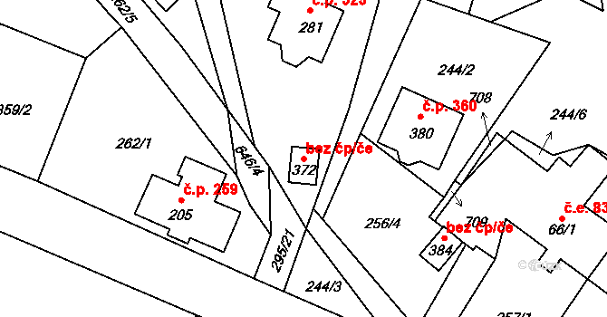 Josefův Důl 44222513 na parcele st. 372 v KÚ Josefův Důl u Jablonce nad Nisou, Katastrální mapa