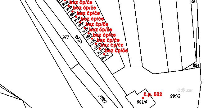 Jemnice 46415513 na parcele st. 993/12 v KÚ Jemnice, Katastrální mapa